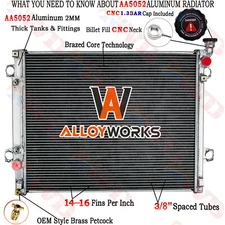 Aluminum 3 Row Radiator For 2005-2015 2012 Toyota Tacoma 2.7L L4 4.0L V6  AT