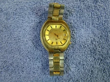 Bulova Accutron 10K RGP Back Gold EP Bezel Date 160-61G