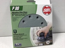 Shop Smith 5” Sanding Disc P 80 grit 15 pack 8 hole sander No. 12051 Hook & Loop