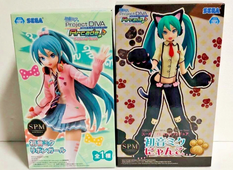 Figura Hatsune Miku Project DIVA Arcade Future Tone SPM Nyanko & Ribbon Girl JP