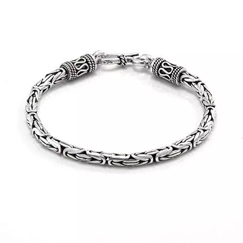 Men Women 925 Sterling Silver Bracelet Unique Turkish Handmade Design For  Gift | eBay