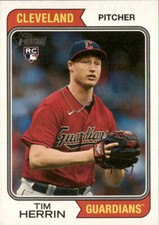 2023 Topps Heritage High Number - Tim Herrin Cleveland Guardians #639 (RC)