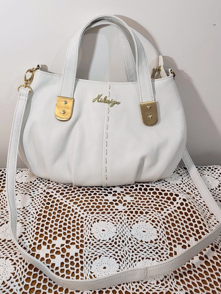 Hidesign White Leather Bag Purse