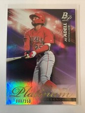 2018 Bowman Platinum Jo Adell Rookie Platinum Presence Purple #080/250