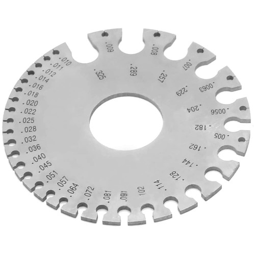 Dual-Sided Non-Ferrous Wire Gauge 0-36 'American Standard & Metric Sheet WG-001 - Picture 2 of 3
