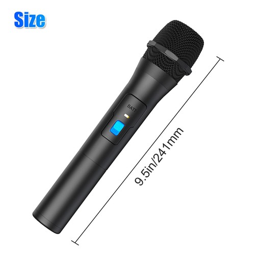 Professional VHF Handheld Microphone System Wireless Mic Karaoke W/ USB Receiver - Picture 4 of 10