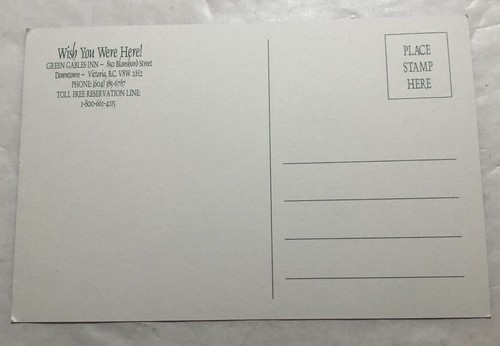Wish You Were Here! Green Gables Inn Victoria, B.C. Postcard (Z2) - Picture 2 of 2