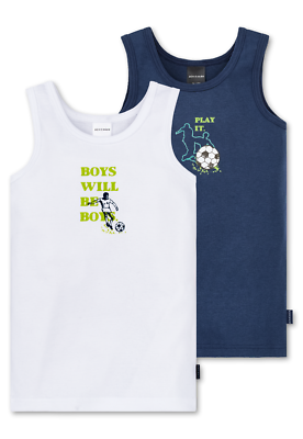 Canottiere Schiesser Bambini E Ragazzi - Pacco Da 3, 100% Cotone, Con Stampa Veicoli Da Cantiere - Foto 14