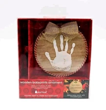 Baby Handprint Diy Rustic Christmas Ornament Includes Paint & Pen to Personalize