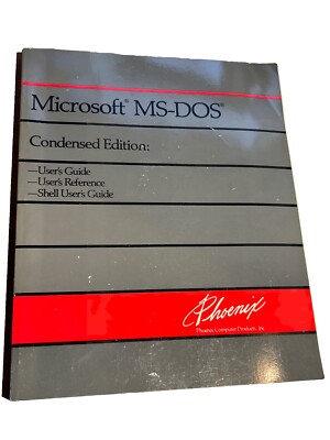Vintage Microsoft MS-DOS Condensed Edition 1987 Phoenix Computer Products