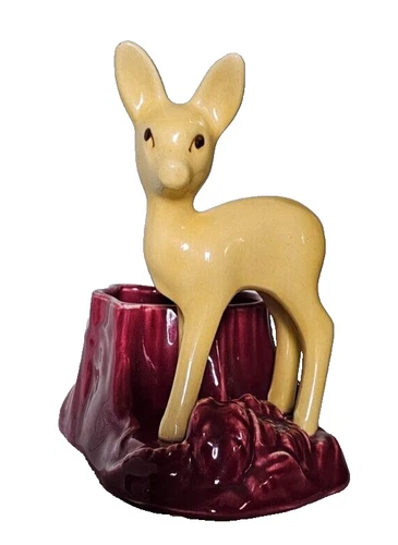 Vintage Shawnee Salt Glaze  Deer Planter