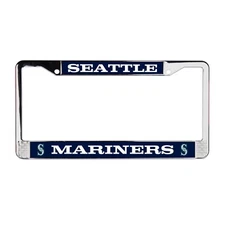 Seattle Mariners MLB 3D Polyurethane Chrome License Plate Frame for Car-Truck