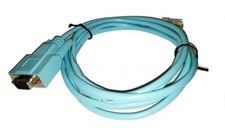 RJ45 to DB9 9-Pin Serial Port Female LAN Console Cables light blue 