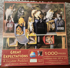 Great Expectations Bryan Moon CATS GOT MAIL 1000 Pieces Cats Puzzle SunsOUT