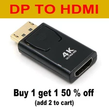 4K Display Port to HDMI Adapter DP Male HDMI Female Adapter 4k*2k