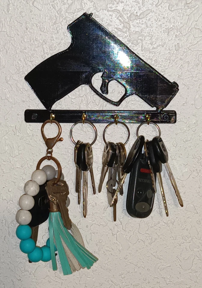 Taurus G3C 9mm Gun Handgun Key Rack Holder Hanger Entryway Wall Organization - Image 2 of 4