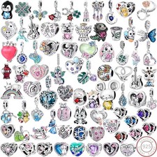 💘💝 Charms Anhänger Herz Liebe Glück Familie Damen Geschenk 925 Sterlingsilber