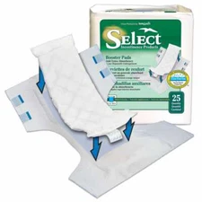 Select Incontinence Booster Pad, 15 Inch length, Pack of 25