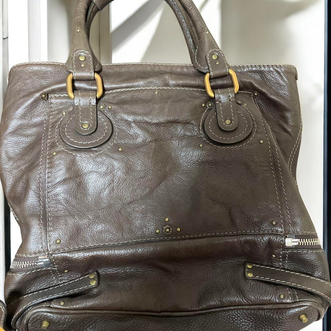 Vintage Chloé Paddington Bags Brown Chloe Paddington Handbag Brown Leather 02-08-53 Y2K Tote bag
