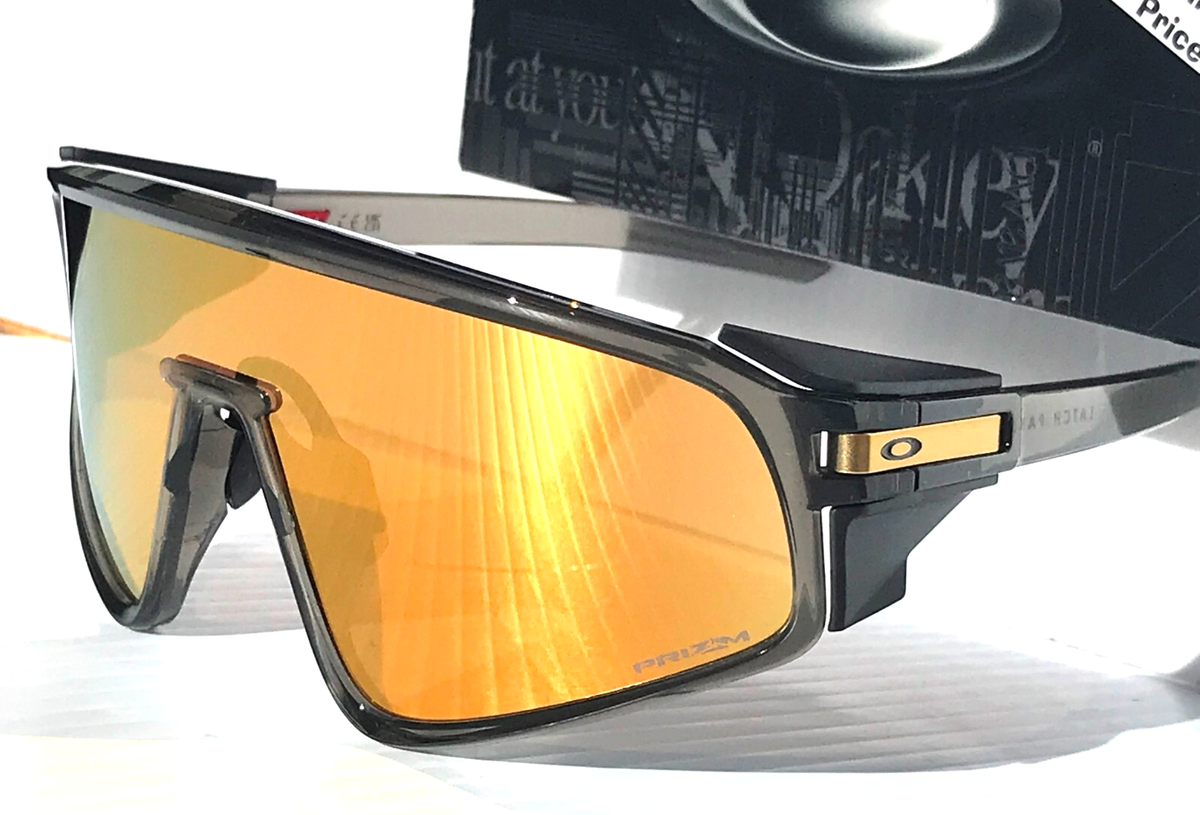 NEW Oakley LATCH PANEL Grey Smoke PRIZM 24K Gold Lens Sunglass