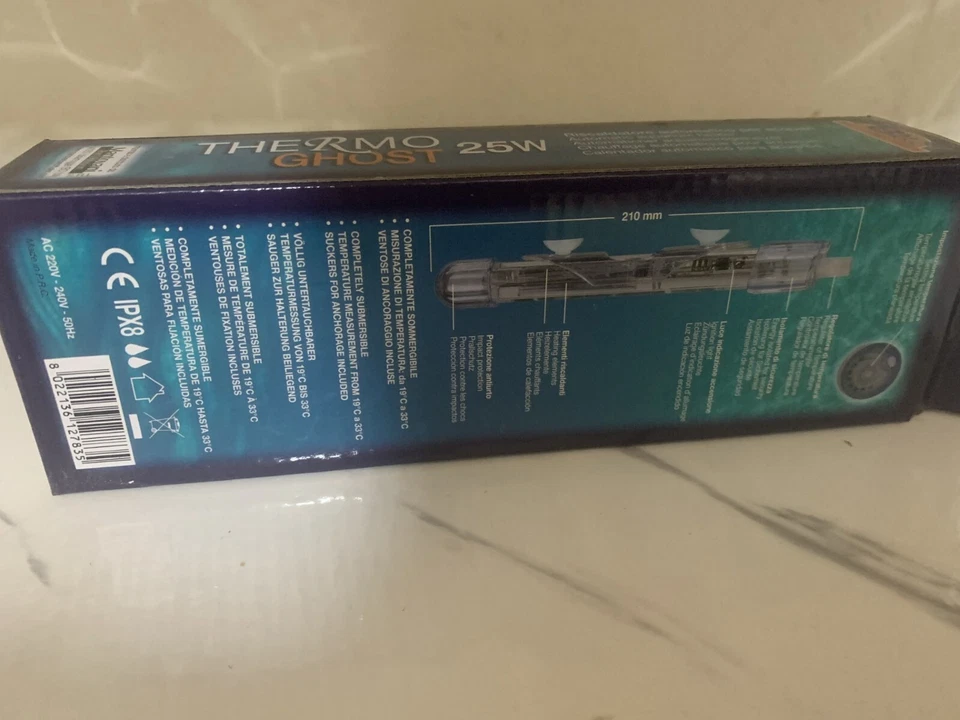BLUBIOS THERMO GHOST RISCALDATORE PER MINIACQUARI CON TERMOSTATO TRASPARENTE 25W - Immagine 3 di 3