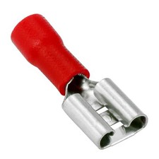 25 Vinyl Female Quick Disconnect Terminal 22-18GA AWG gauge Red 0.250" Wire