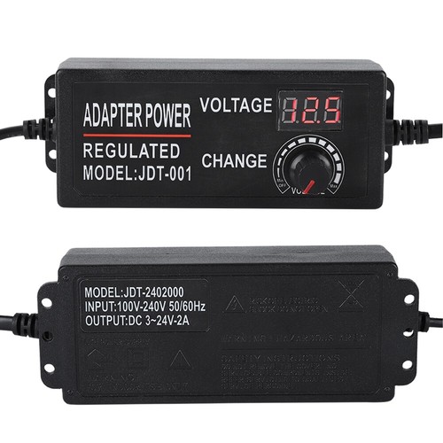 Adjustable Power Supply Adapter Transformer 100-240V to 1-36V w/ LED Display SLS - Picture 3 of 43
