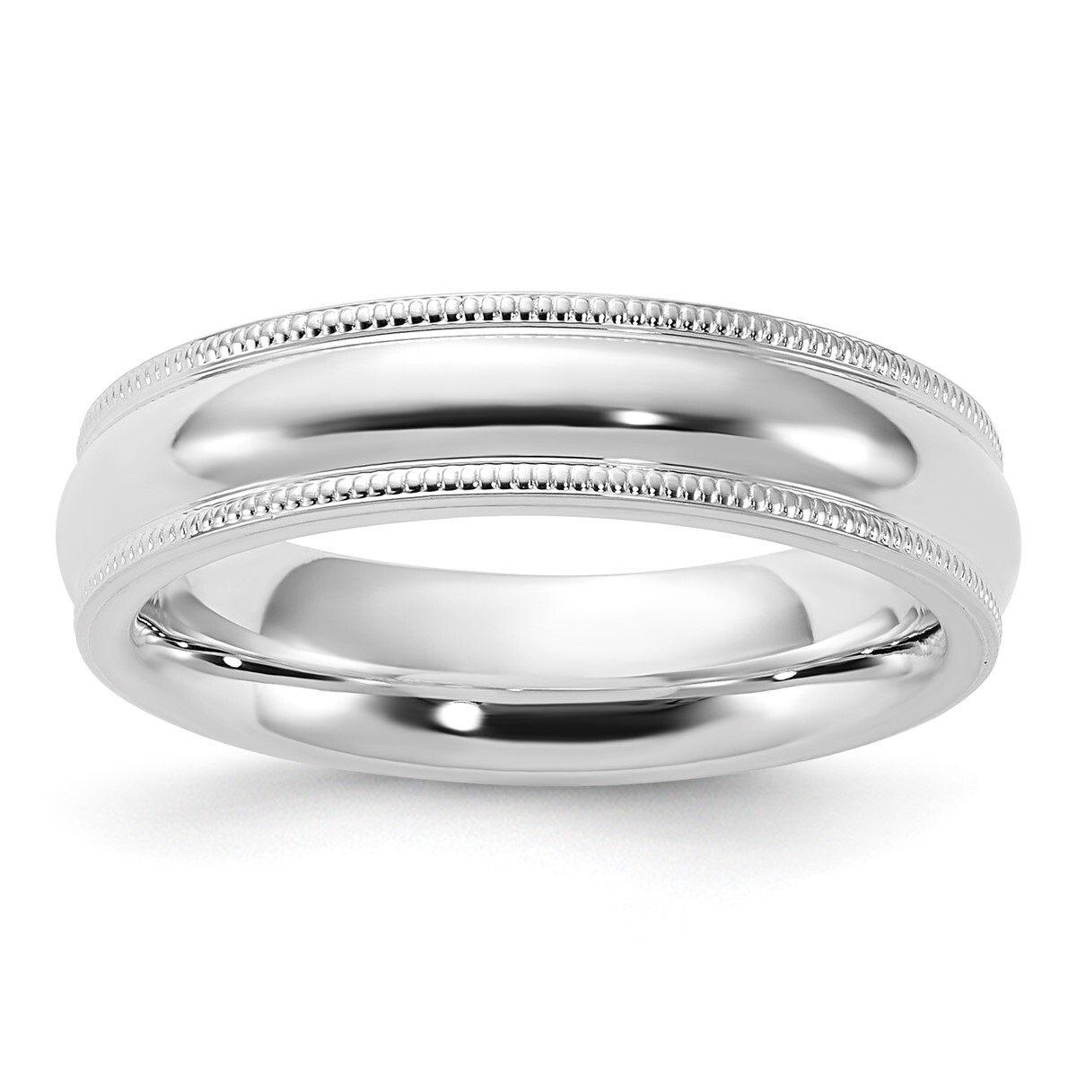 Sterling Silver 5mm Milgrain Comfort Fit Band Sterling Silver 5mm Milgrain Comfort Fit Band