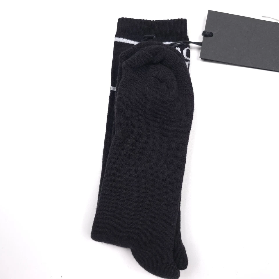 Versace Jeans Couture Black Logo Stripe Socks Made in Italy Mens Size 43 / 36 - Image 4 of 4