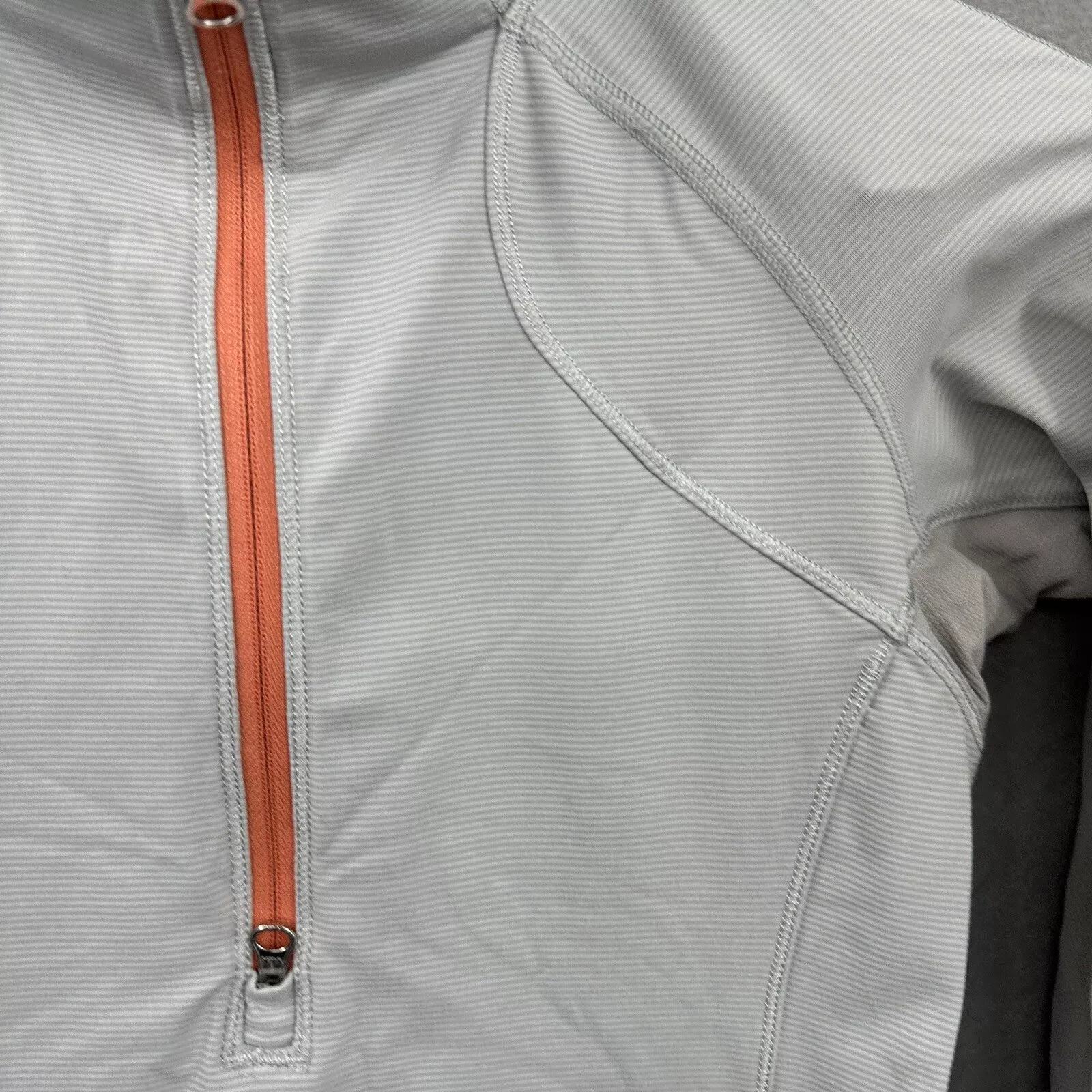 lululemon quarter zip fitted workout long sleeve scuba striped shirt