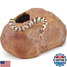 Antidious Snake Hide Cave for Gecko Shedding, Natural Rock Look Hideout, Rept