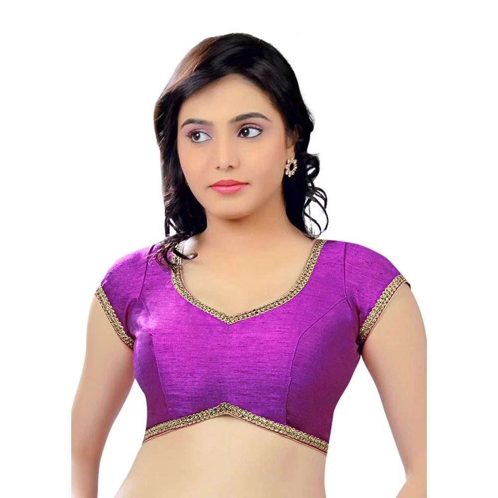 Purple saree best sale blouse