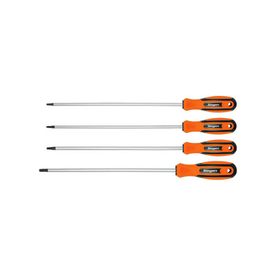 Siegen by Sealey S01289 4 Piece Extra Long Torx Screwdriver Set T15-T30 TX Star
