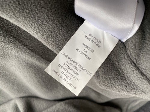 NEW! ~ EDDIE BAUER Fleece Lined Flannel Shirt Jacket, M MED Carbon Gray ~ ($115) - Imagen 13 de 13