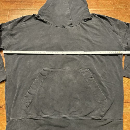 James Perse Hoodie Womens 2 Black 3/4 Sleeve Oversized Distressed Lived In Alt - Picture 9 of 13