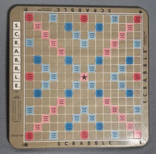 Vintage 1948 SCRABBLE Board Plastic Crossword Game By Milton Bradley
