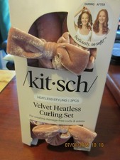 Kitsch Velvet Heatless Curling Set, Terracotta Imperfect Box