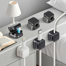 24x Magnetic Cable Clip Holder Cord Organizer Adhesive Wire Management for Desk