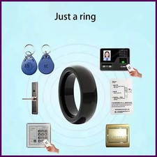 RFID Smart Black Ring ID Waterproof Tag T5577 EM4305 Chip Card Rewritable Badge