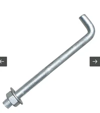 5/8" x 12" Threaded Concrete Anchor L-Bolts - Hot Dipped Galvanized Armor Steel