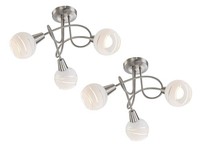 2Er Set Led Deckenleuchten Lampenschirme Glas, Deckenlampen Strahler Wohnzimmer