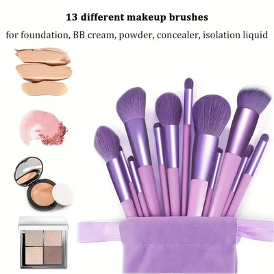13PCS Makeup Brushes Set Foundation Eyeshadow Blush Powder Blending Professional