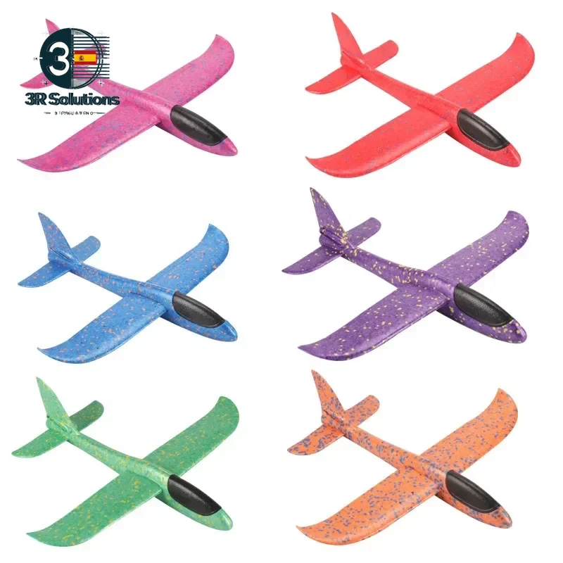 Avión Espuma 50Cm Lanzamiento Manual Planeador Luz Niños - Imagen 2 de 4