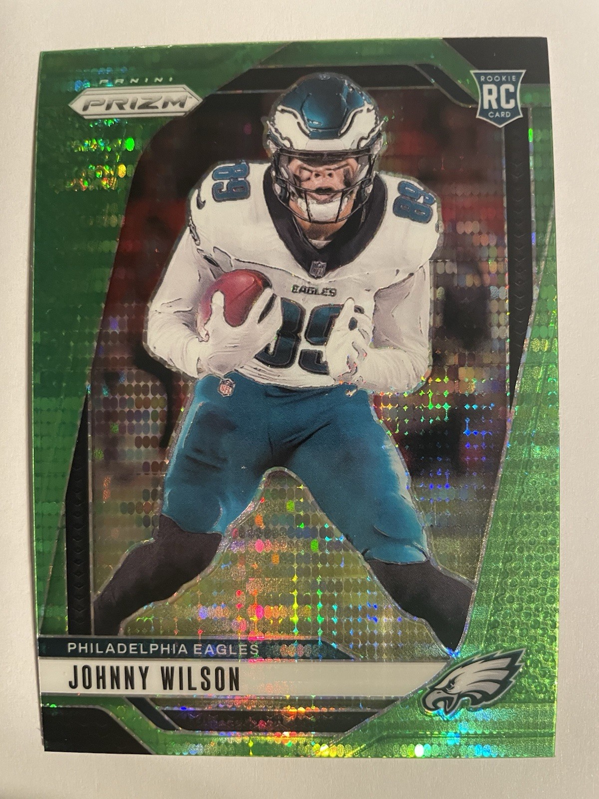 2024 Panini Prizm - Rookies Johnny Wilson #355 Neon Green Pulsar Prizm (RC)