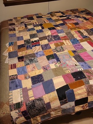 Vintage Crazy Quilt 86 x 67 CUTTER