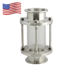 US STOCK 2" inch Flow Sanitary Sight Glass Tri Clamp Ferrule Stainless Steel