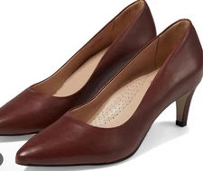 $165 Marc Joseph Womens Trinity PL Brown Leather Pumps Shoes Heels 7