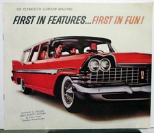 1959 Plymouth Dealer Color Sales Brochure Suburban Station Wagons