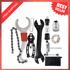 Bike Tool Kit,8 Professional Bicycle Repair Tools,Cassette Remover Wrench,Crank