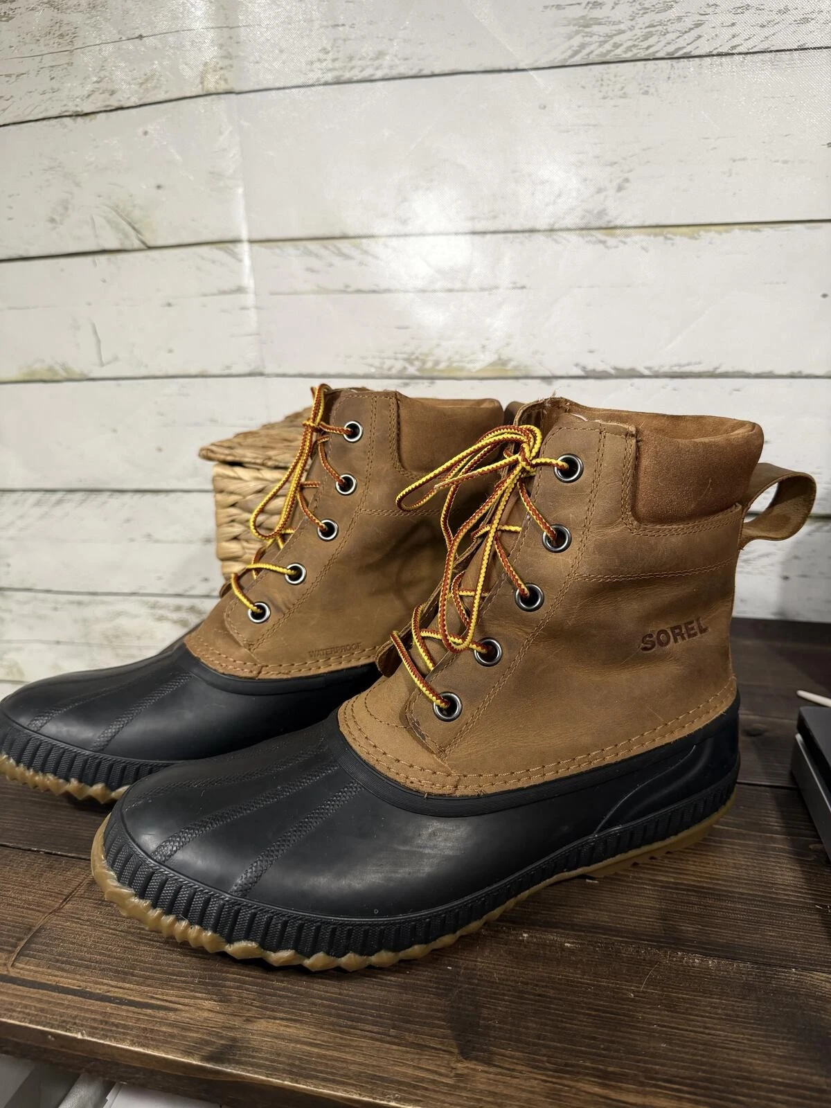 Sorel Cheyanne Lace Waterproof Men's Boots Brown Size 12